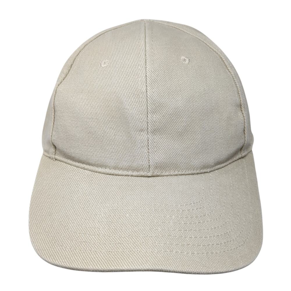Basic Editions Slideback Baseball Cap Beige One Size Adjustable Blank Cotton
